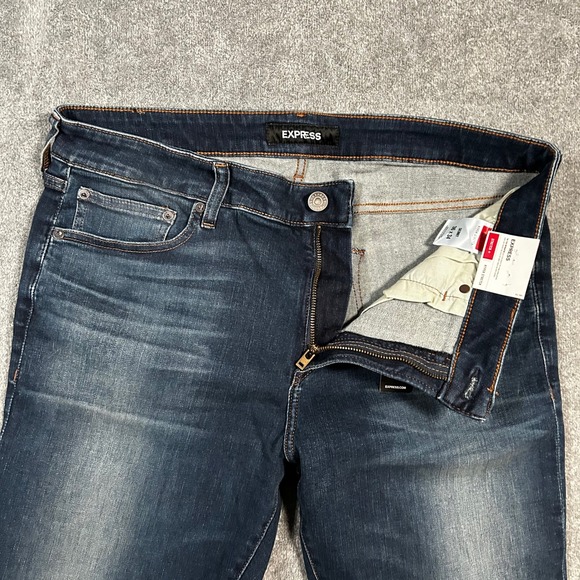 EXPRESS Jeans Denim Skinny Hyper Stretch Dark Blue Wash Mens 36x34 NWT - Picture 9 of 12